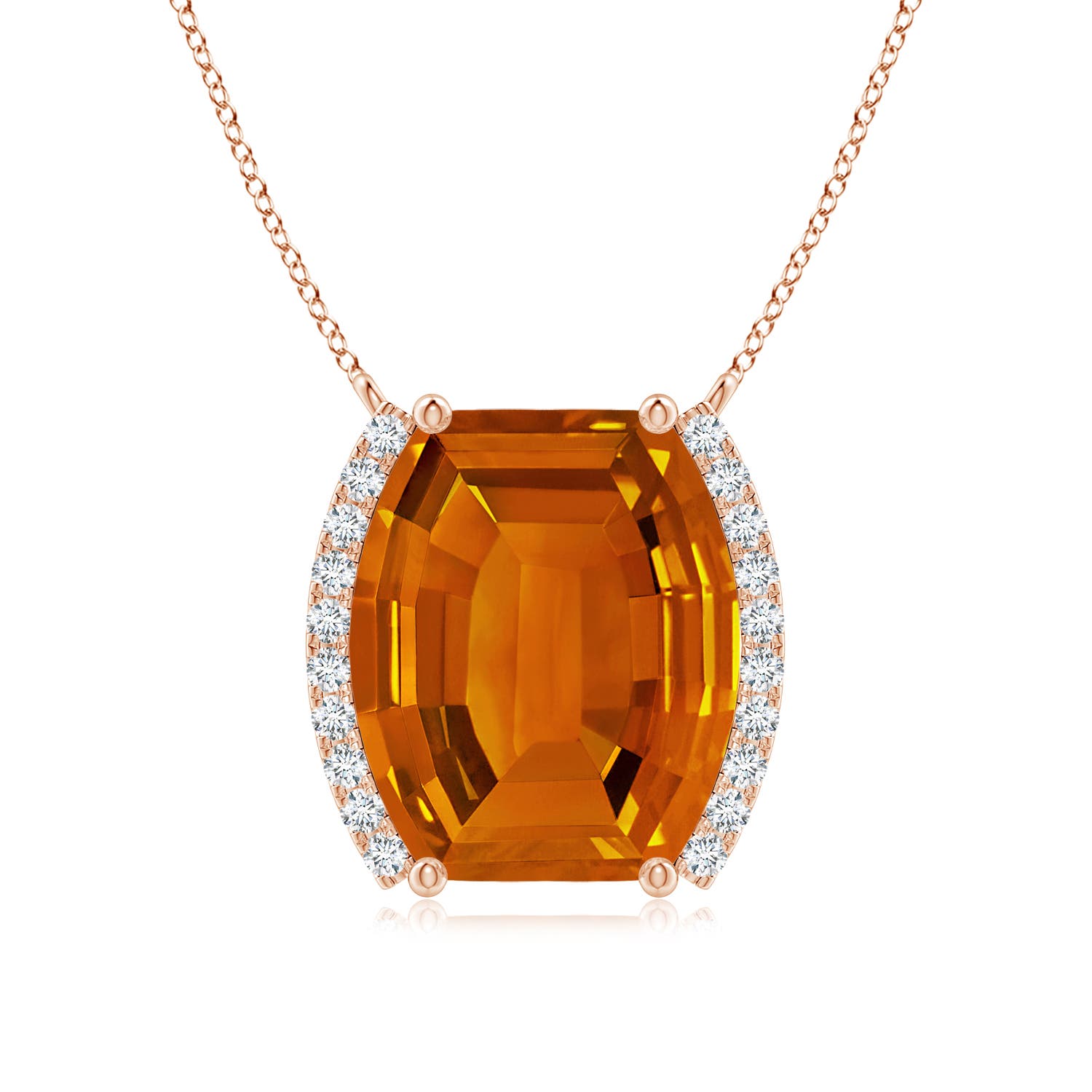 AAAA - Citrine / 4.62 CT / 14 KT Rose Gold