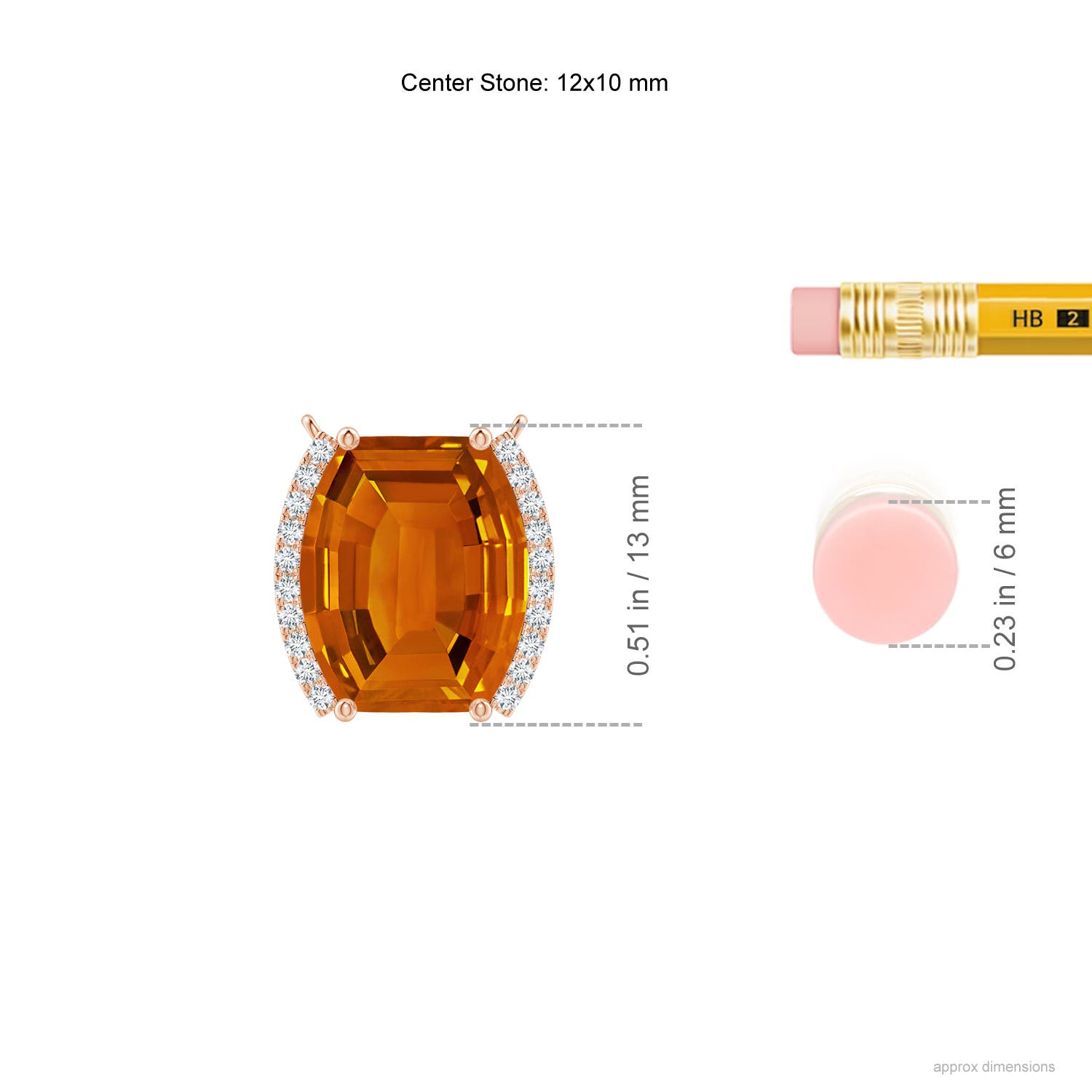 AAAA - Citrine / 4.62 CT / 14 KT Rose Gold