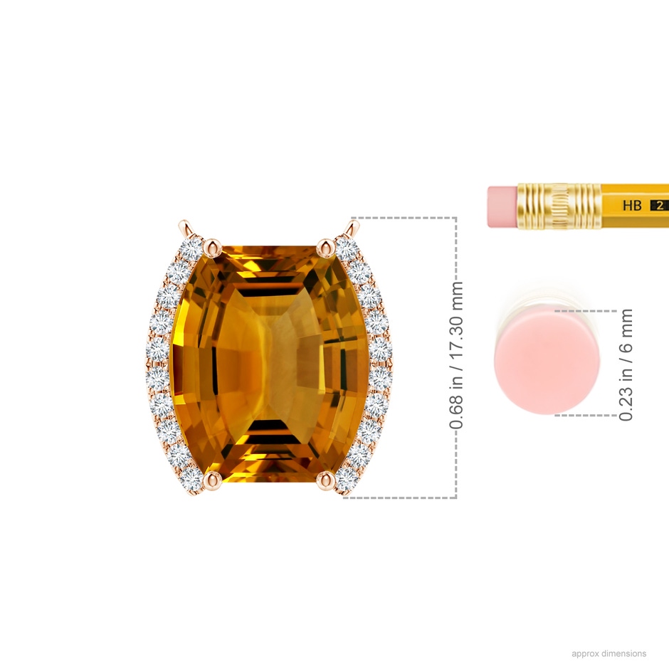 14.04x12.06x8.06mm AAAA FC_SP1914CTD_H-RGE-AAAA-14.04x12.06x8.06 in 18K Rose Gold ruler
