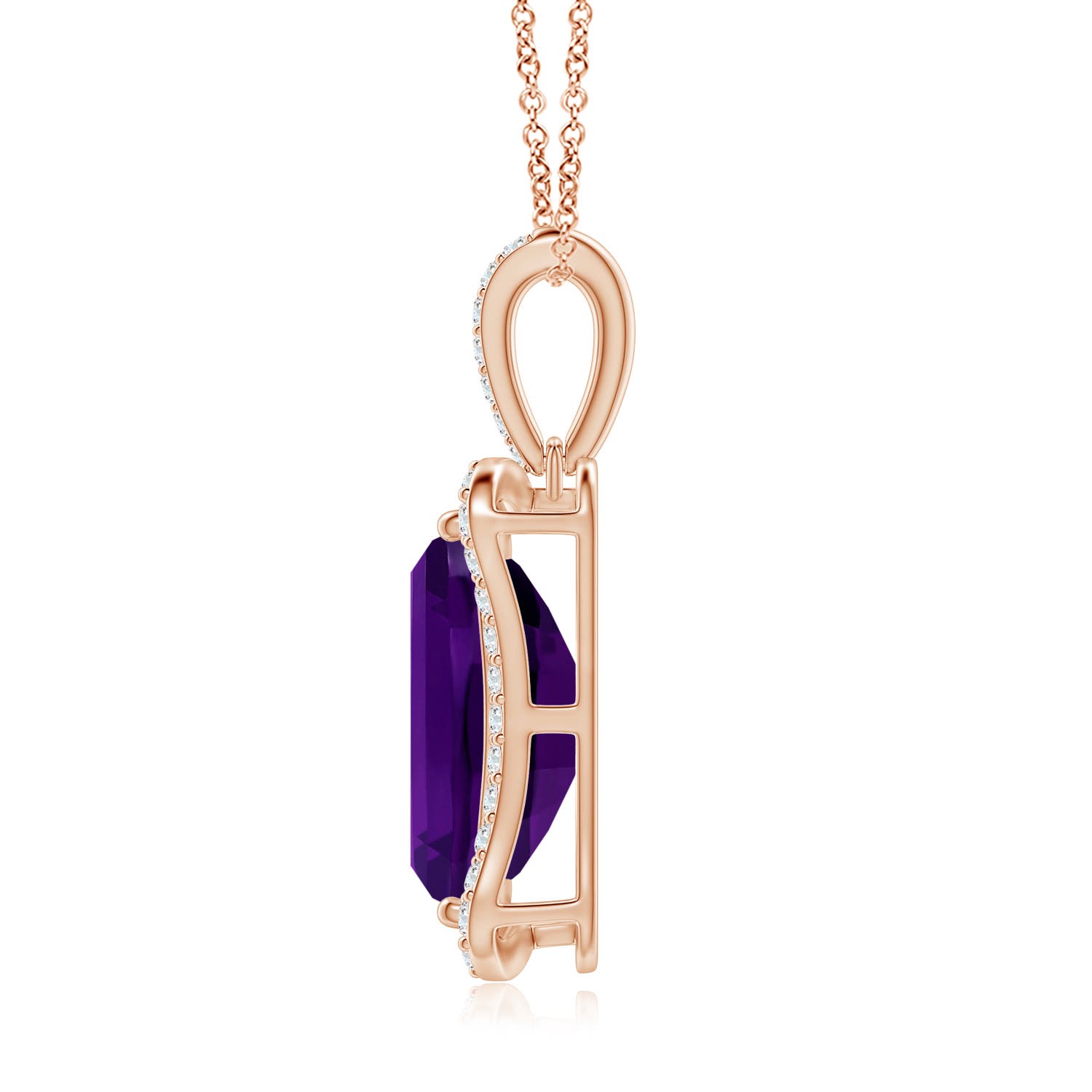 AAAA - Amethyst / 4.89 CT / 14 KT Rose Gold