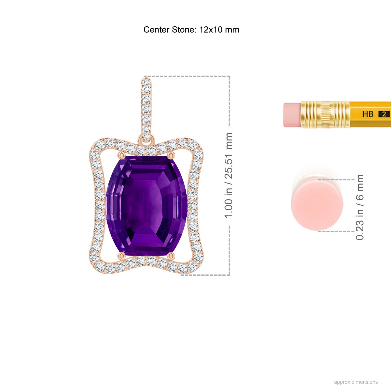 AAAA - Amethyst / 4.89 CT / 14 KT Rose Gold