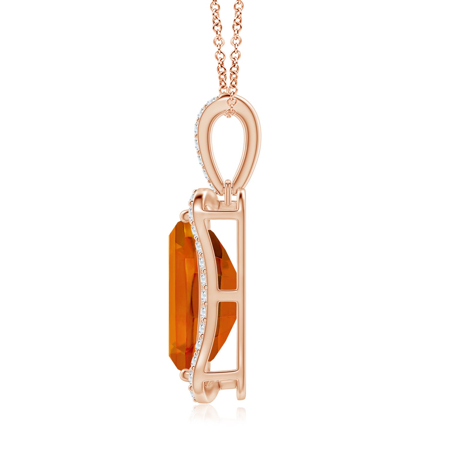 AAAA - Citrine / 4.89 CT / 14 KT Rose Gold