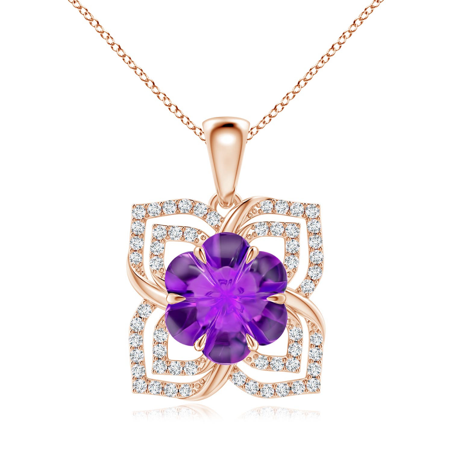 AAAA - Amethyst / 3.4 CT / 14 KT Rose Gold