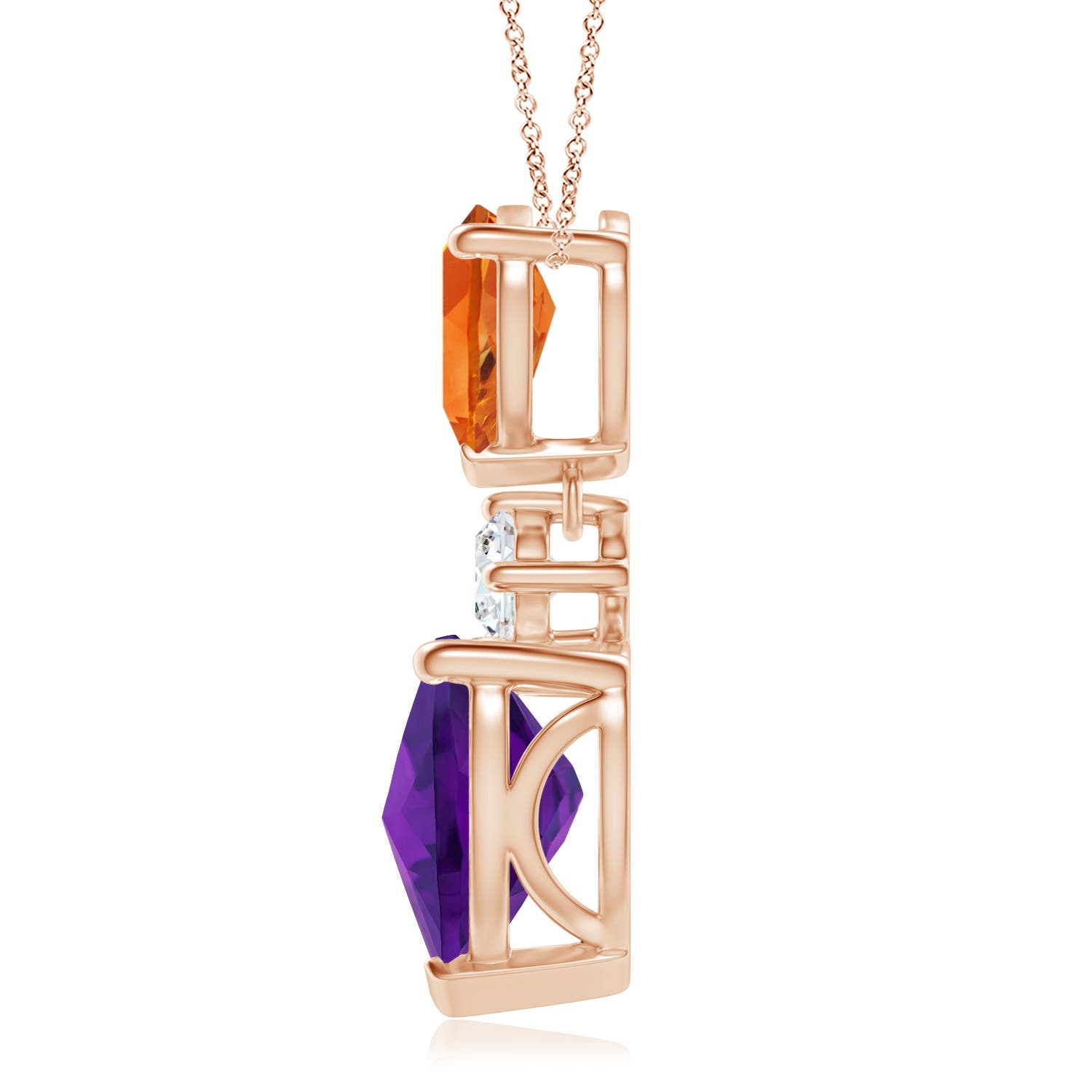 AAAA - Amethyst / 4.06 CT / 14 KT Rose Gold