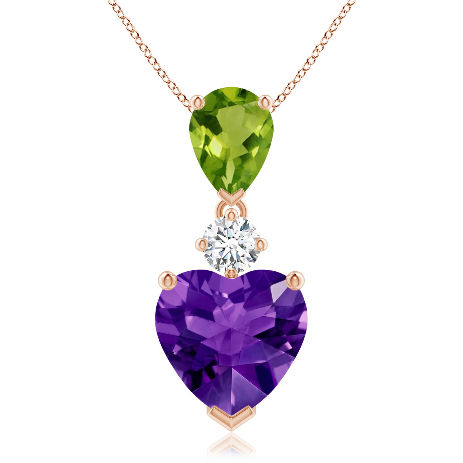 AAAA - Amethyst / 4.16 CT / 14 KT Rose Gold