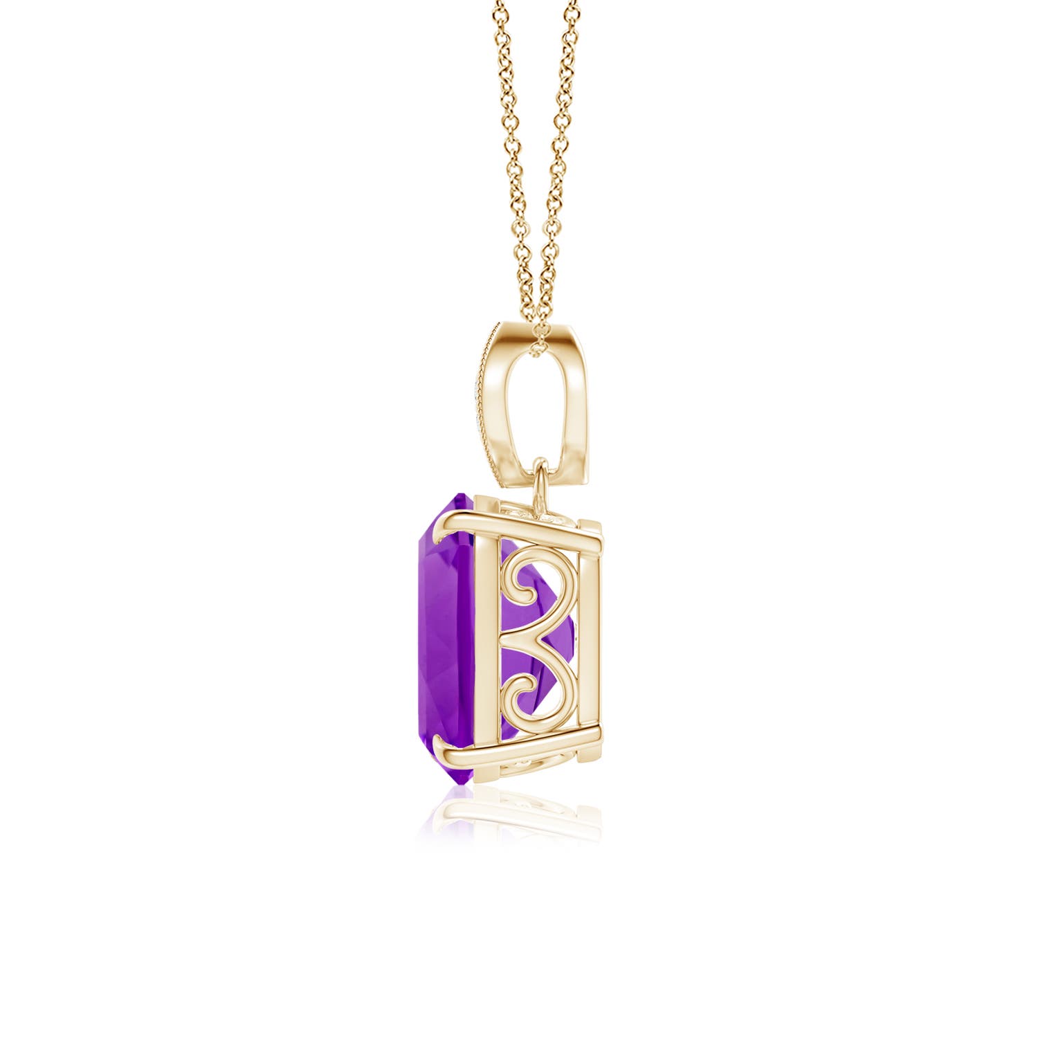 AAAA - Amethyst / 2.85 CT / 14 KT Yellow Gold