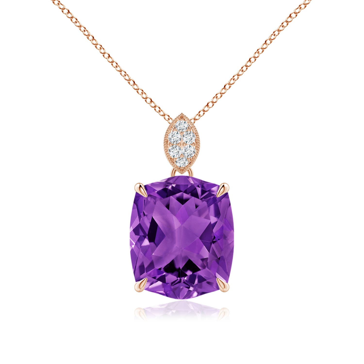 AAAA - Amethyst / 5.06 CT / 14 KT Rose Gold