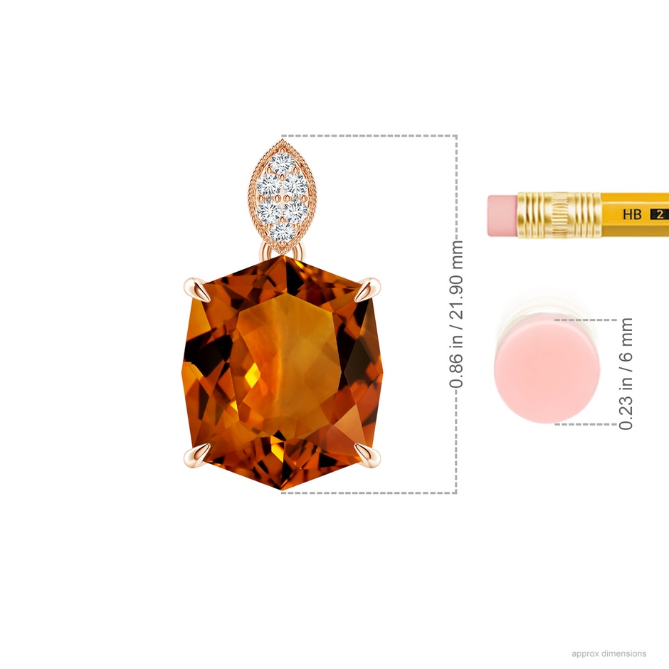 14.16x12.02x7.20mm AAAA FC_SP1919CTD_H-RGE-AAAA-14.16x12.02x7.20 in 18K Rose Gold ruler