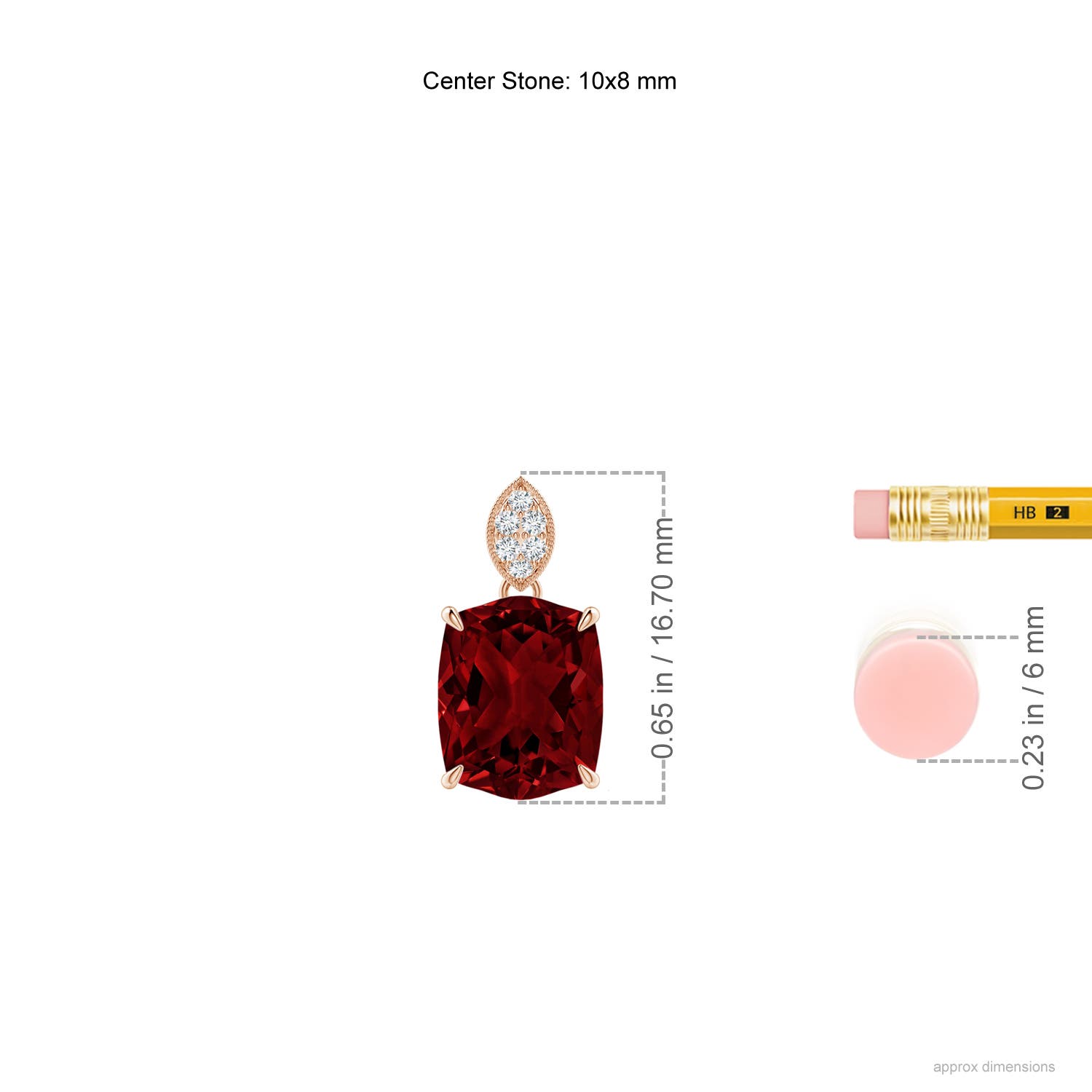 AAAA - Garnet / 2.85 CT / 14 KT Rose Gold