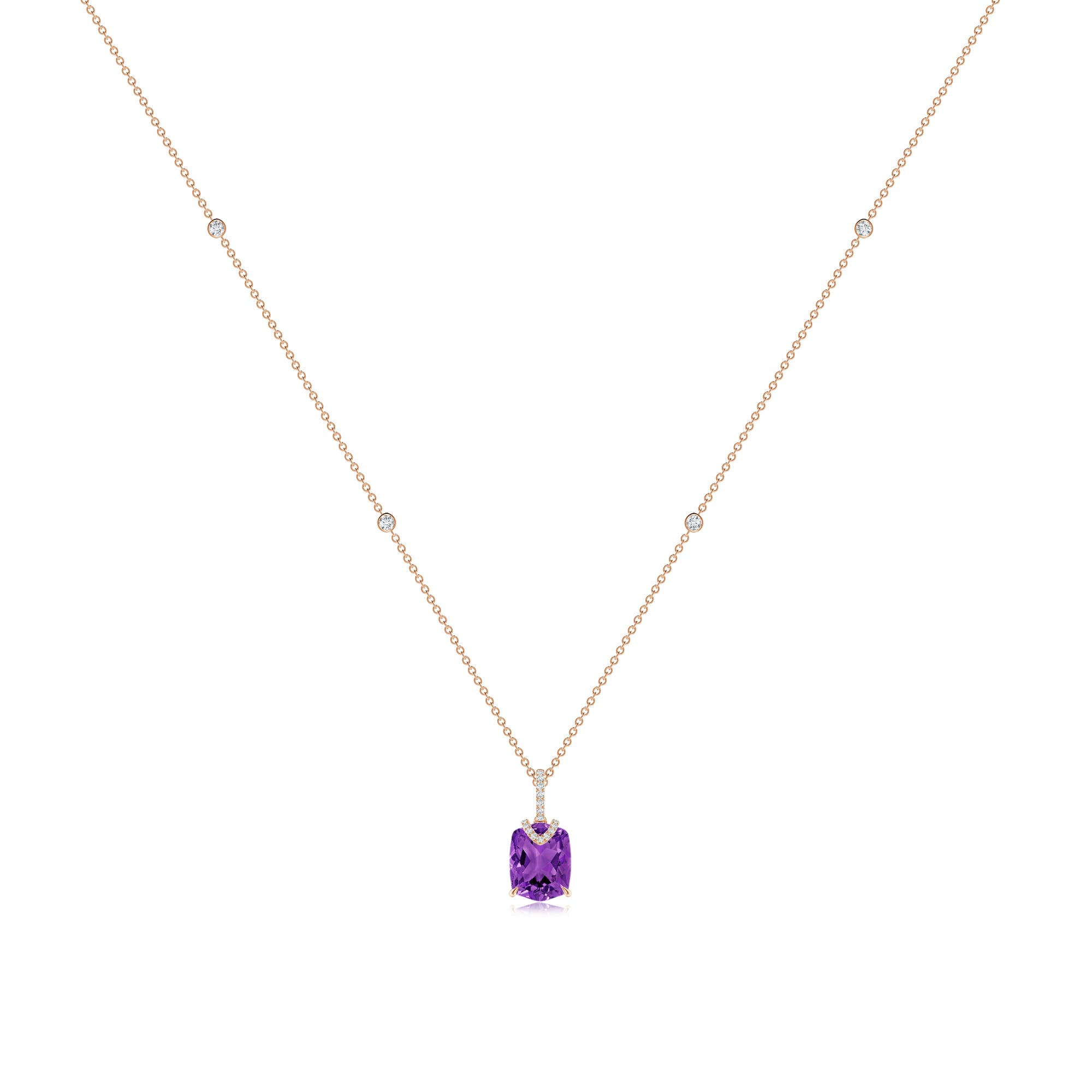 AAAA - Amethyst / 3.06 CT / 14 KT Rose Gold