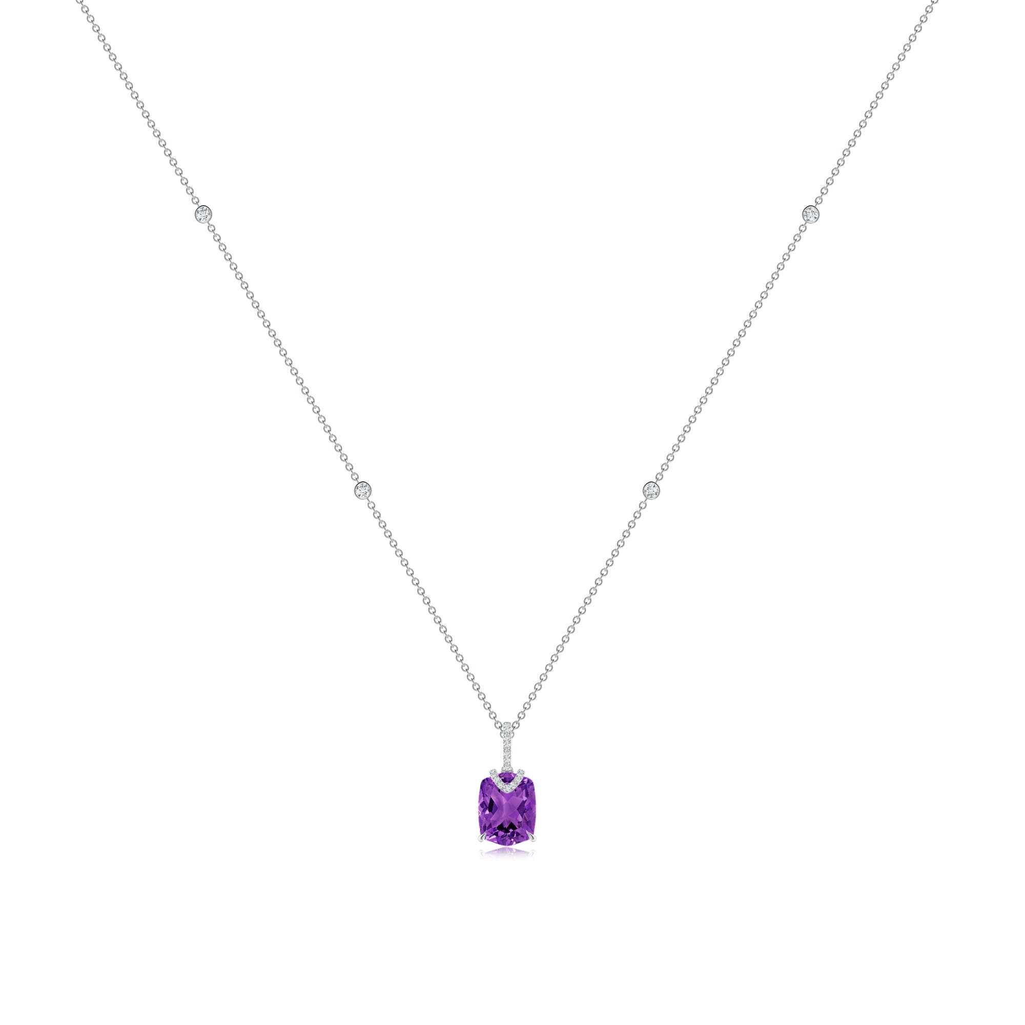 AAAA - Amethyst / 3.06 CT / 14 KT White Gold