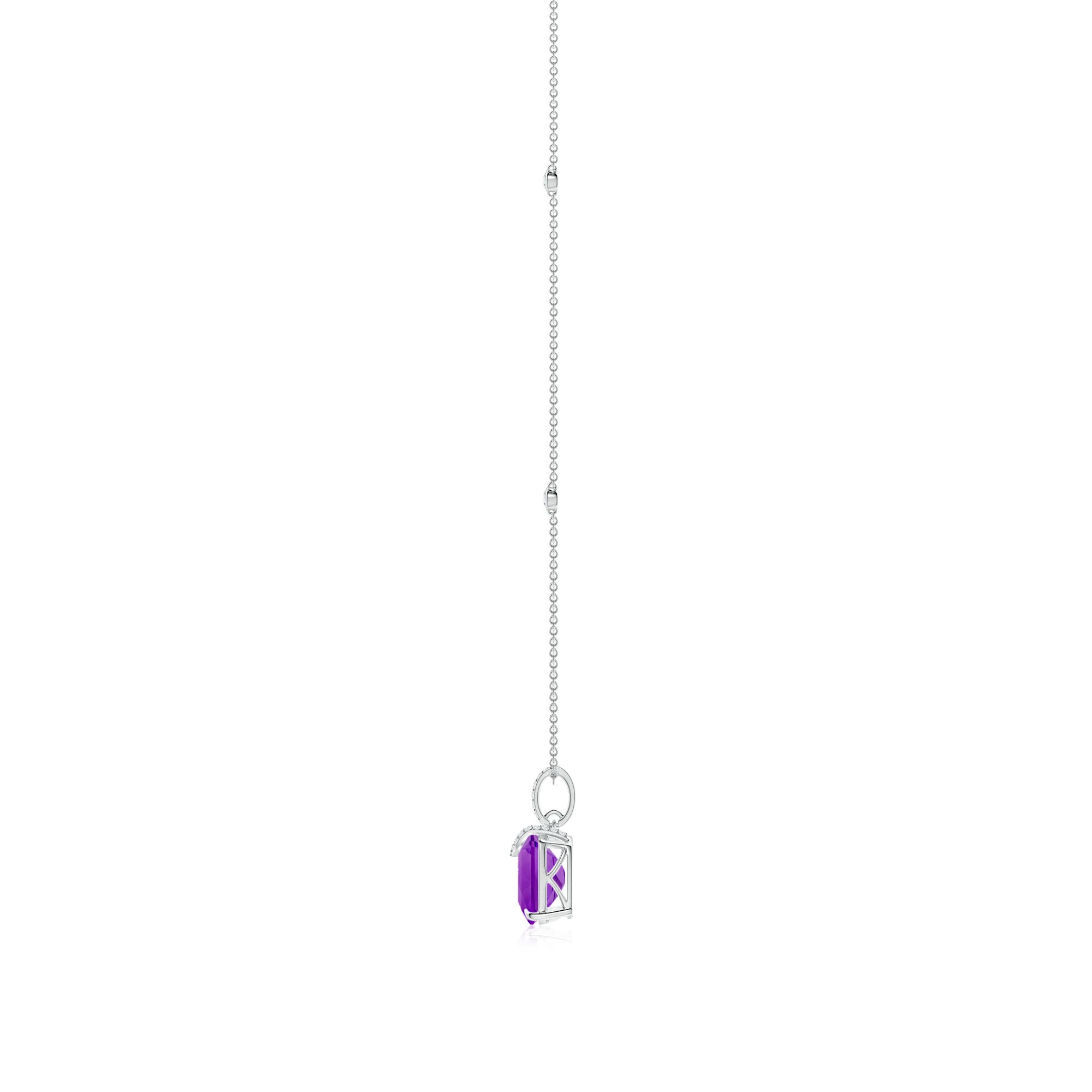 AAAA - Amethyst / 5.43 CT / 14 KT White Gold