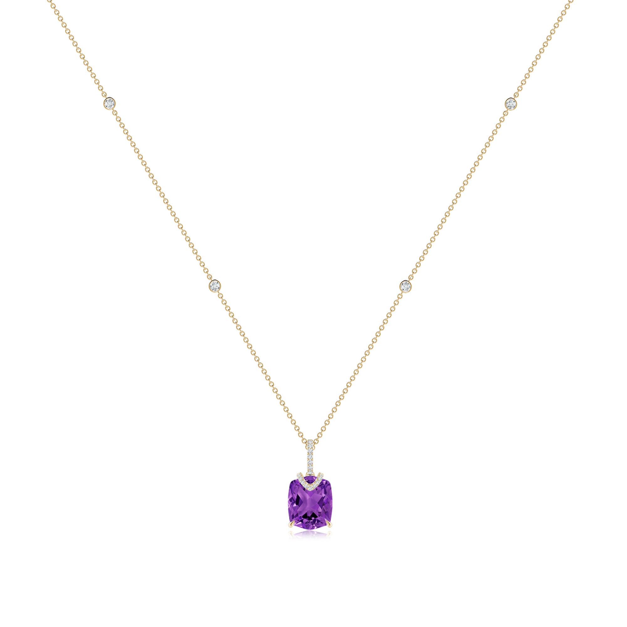 AAAA - Amethyst / 5.43 CT / 14 KT Yellow Gold