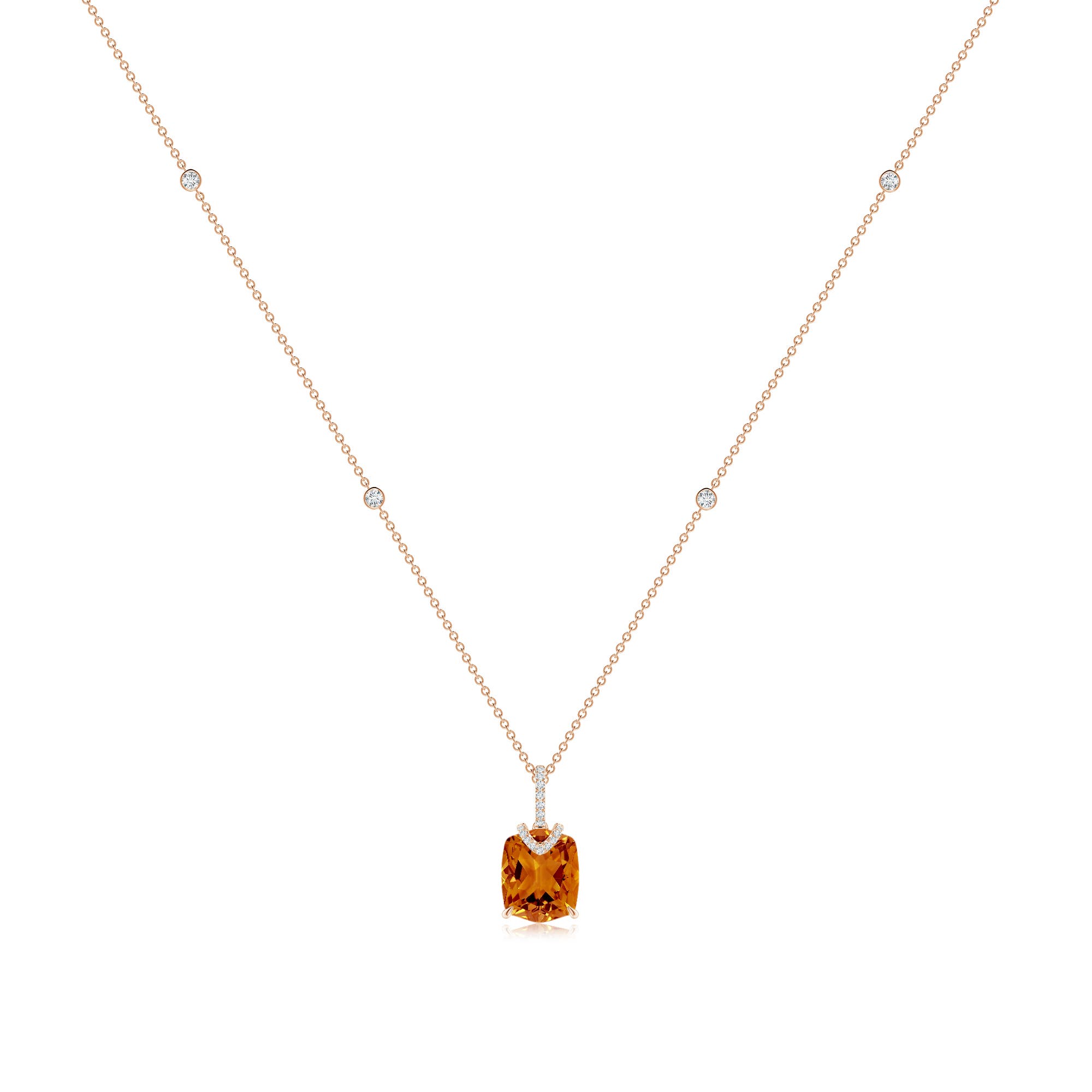 AAAA - Citrine / 5.43 CT / 14 KT Rose Gold