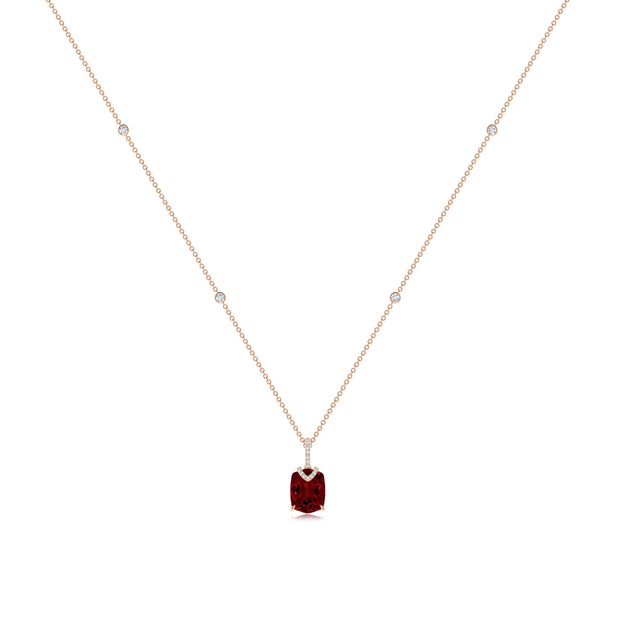 AAAA - Garnet / 3.06 CT / 14 KT Rose Gold