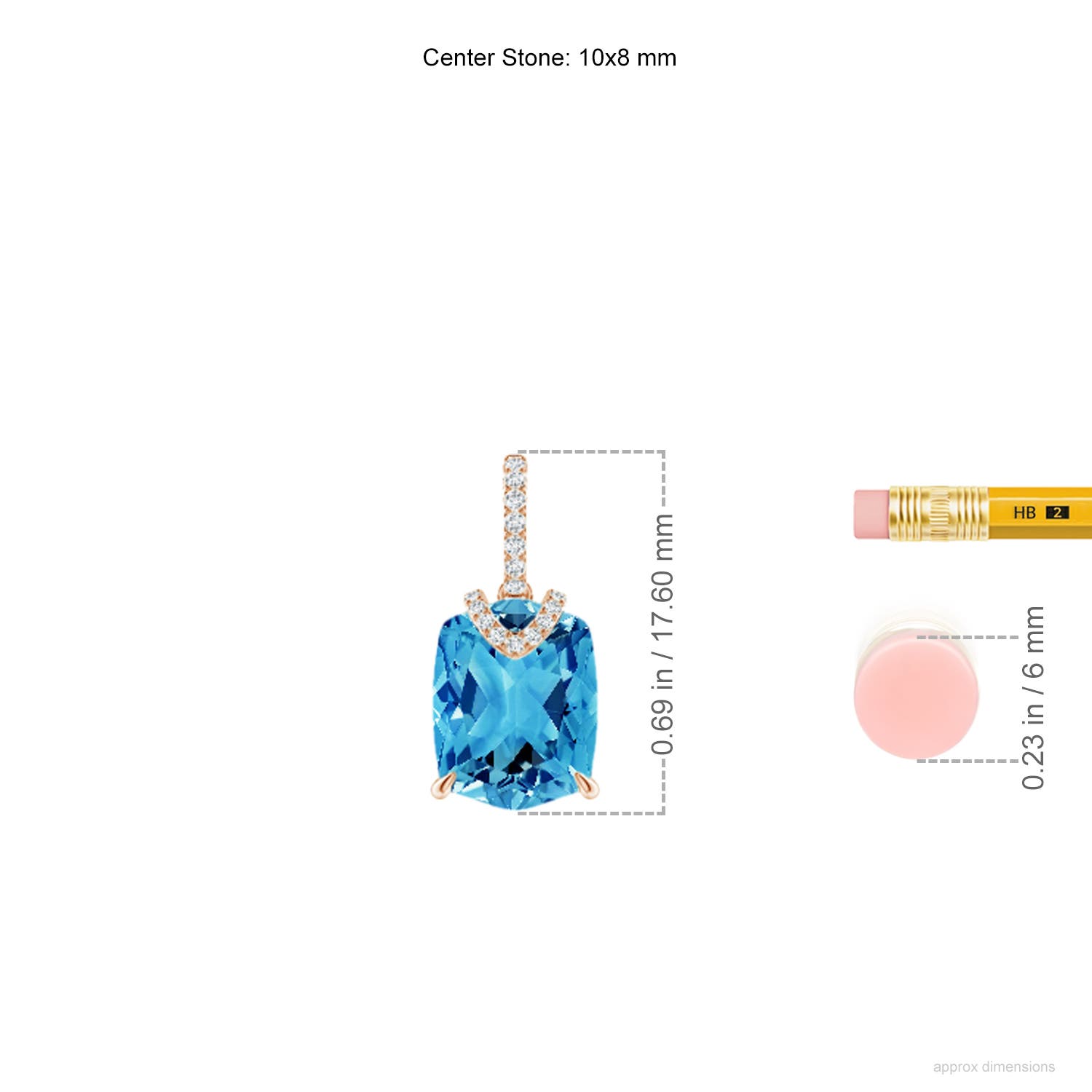 AAAA - Swiss Blue Topaz / 3.56 CT / 14 KT Rose Gold