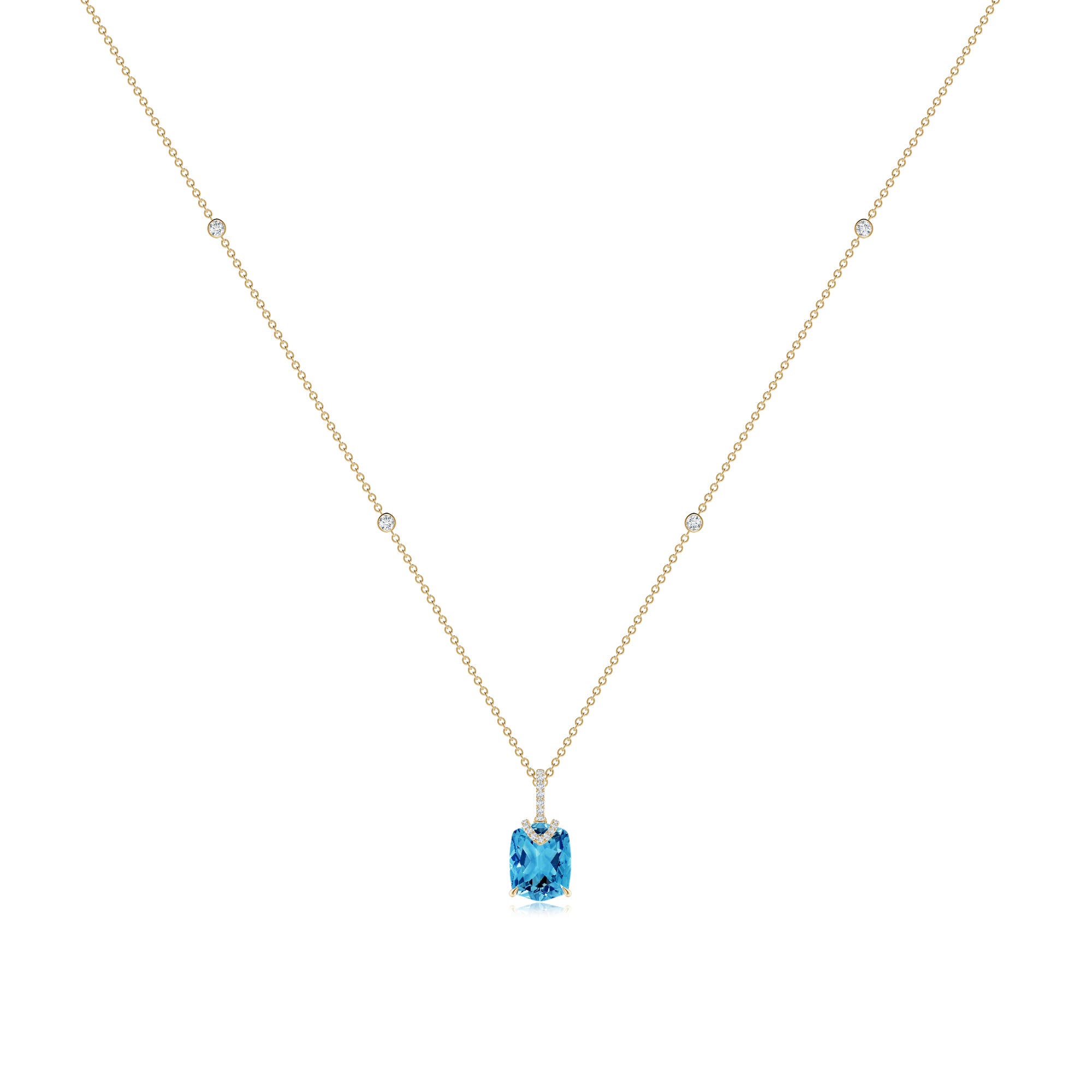 AAAA - Swiss Blue Topaz / 3.56 CT / 14 KT Yellow Gold