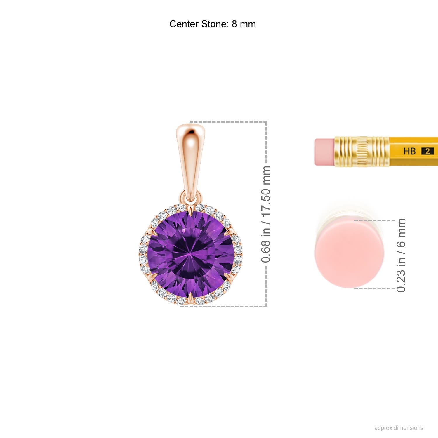 AAAA - Amethyst / 1.87 CT / 14 KT Rose Gold