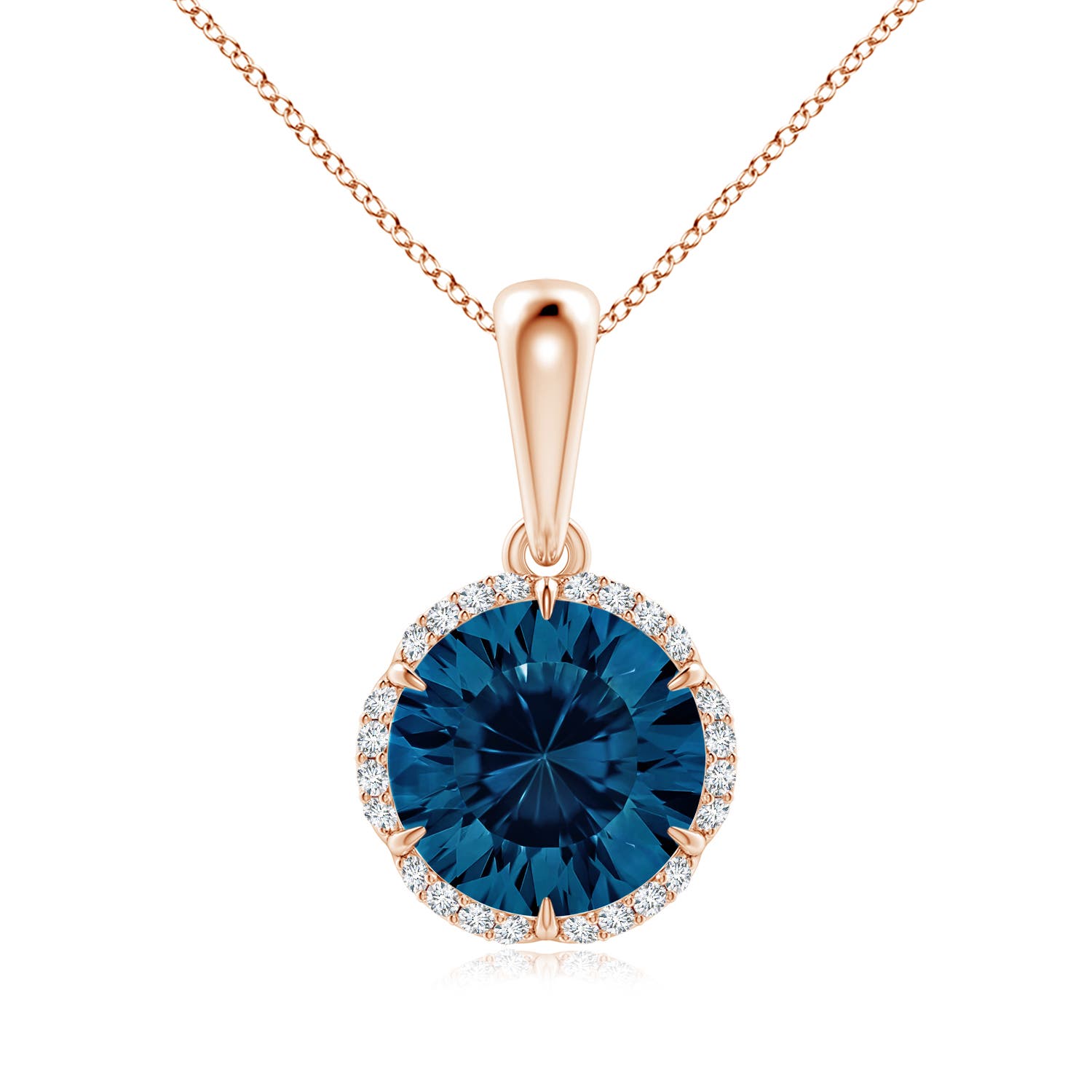 AAAA - London Blue Topaz / 2.17 CT / 14 KT Rose Gold