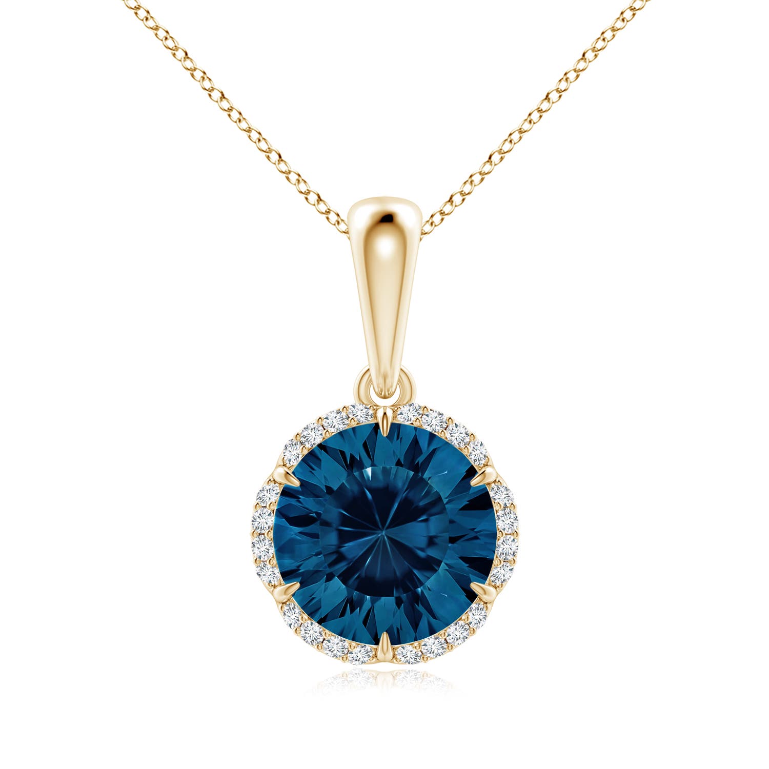 AAAA - London Blue Topaz / 2.17 CT / 14 KT Yellow Gold