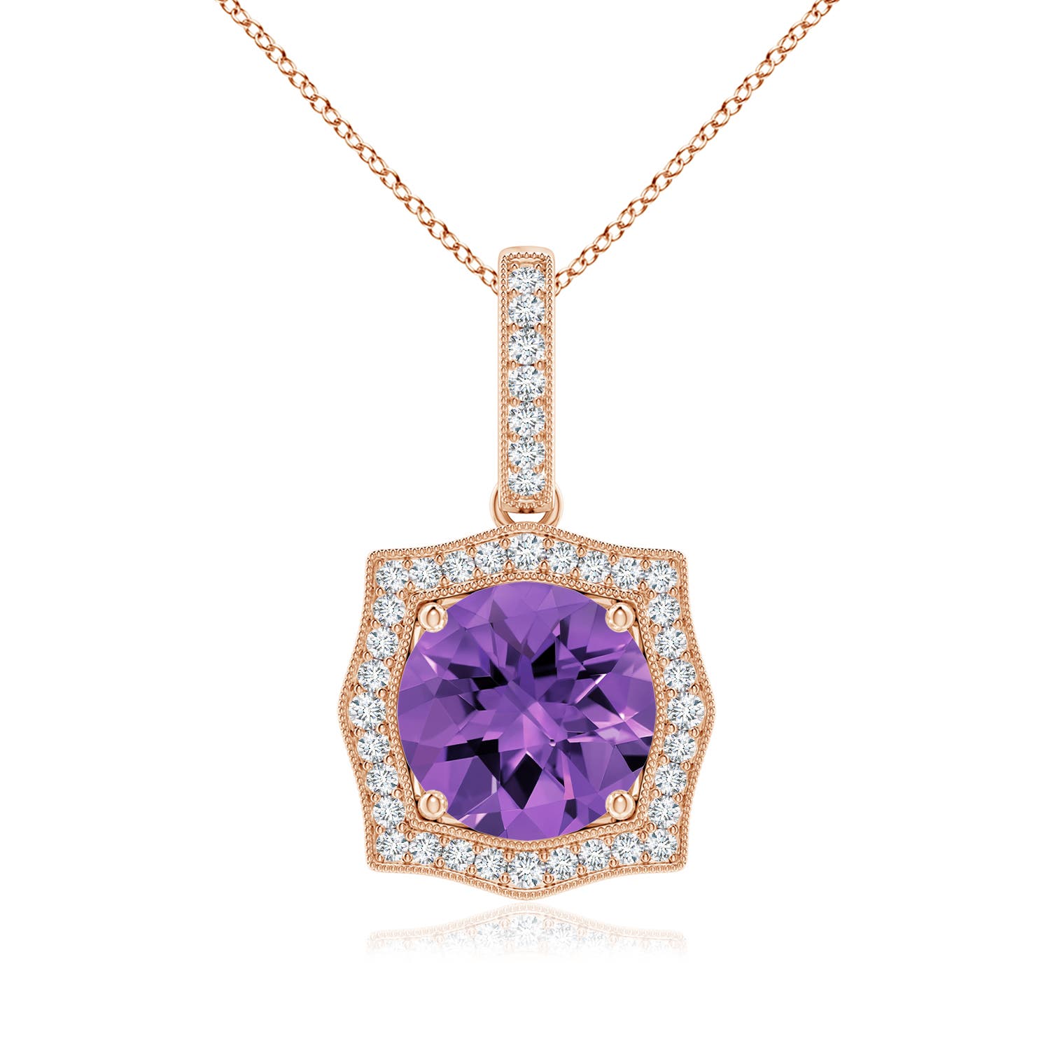 AAAA - Amethyst / 2.01 CT / 14 KT Rose Gold