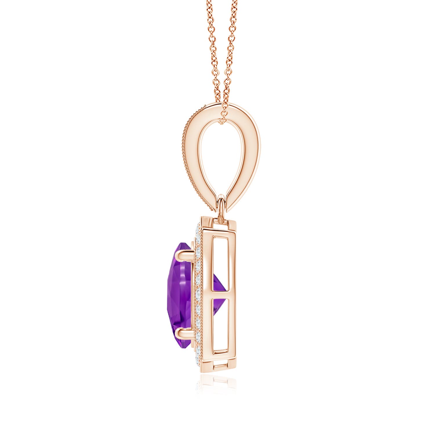 AAAA - Amethyst / 2.01 CT / 14 KT Rose Gold