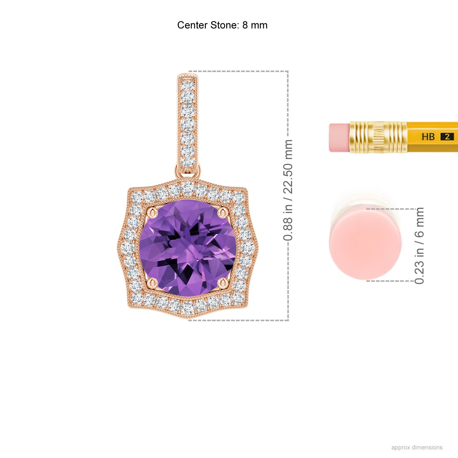 AAAA - Amethyst / 2.01 CT / 14 KT Rose Gold