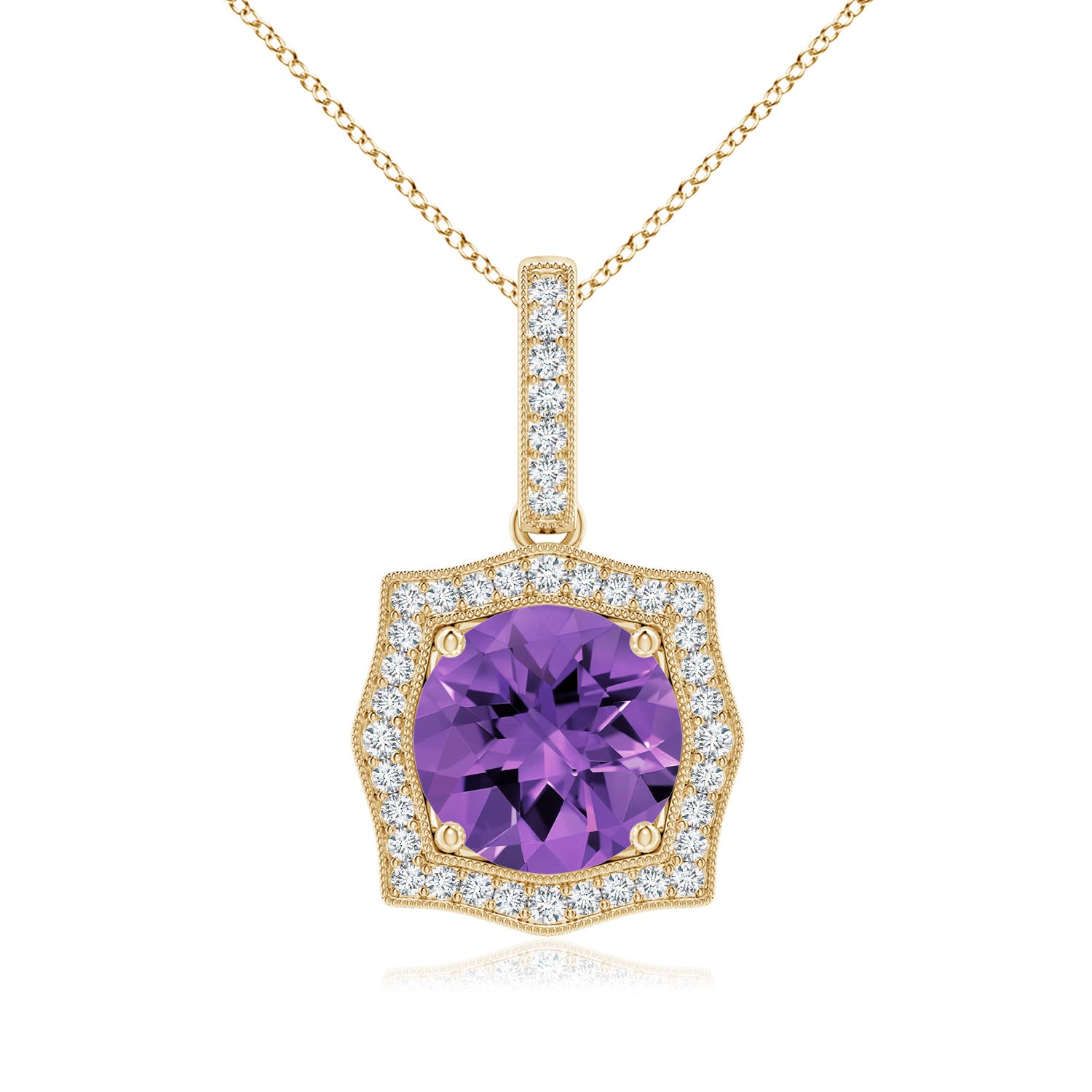 AAAA - Amethyst / 2.01 CT / 14 KT Yellow Gold