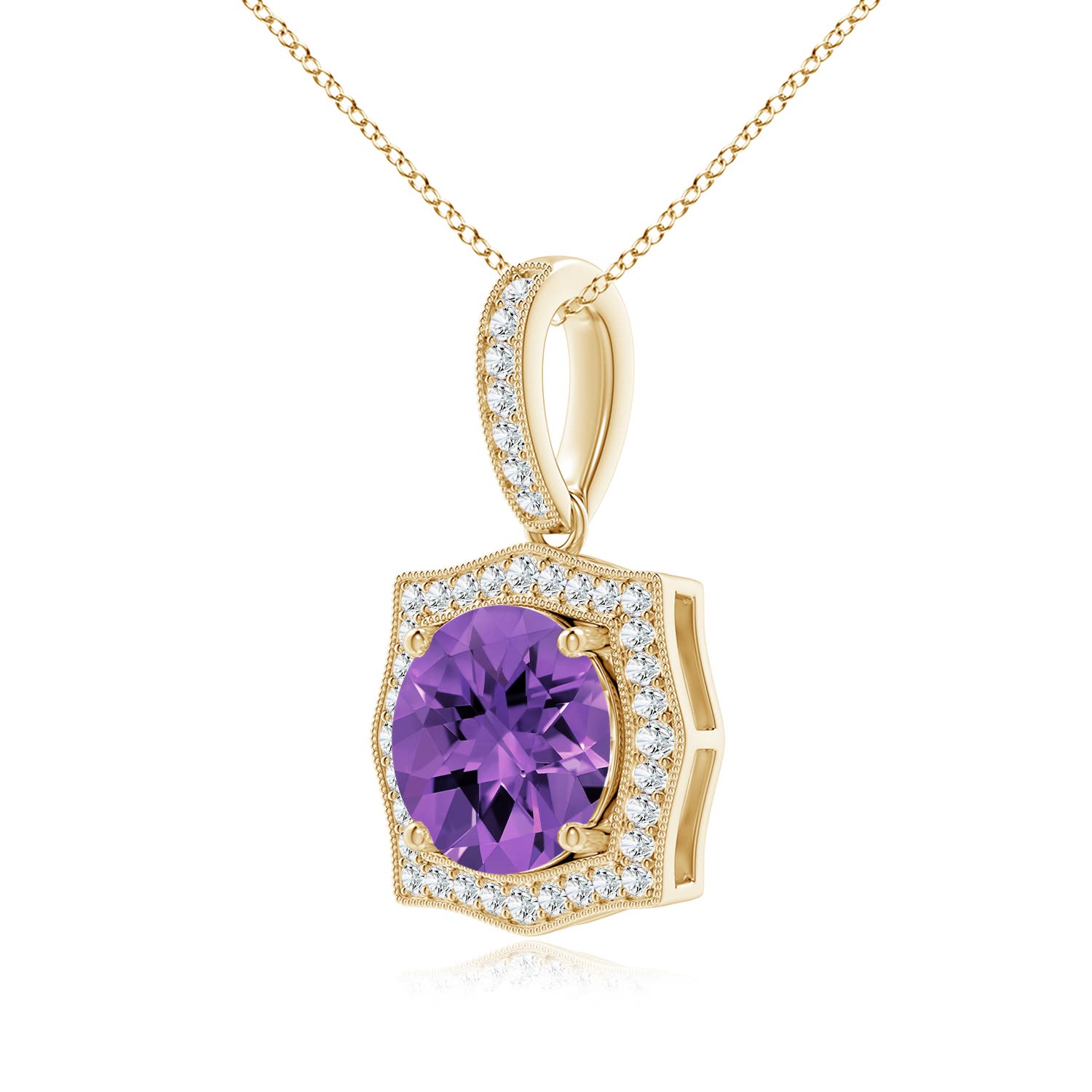 AAAA - Amethyst / 2.01 CT / 14 KT Yellow Gold