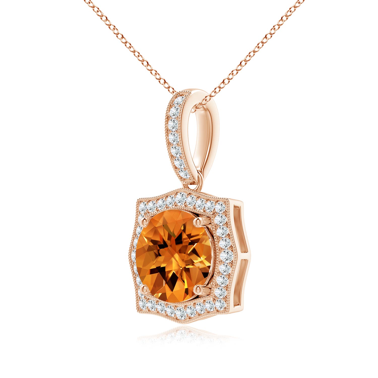 AAAA - Citrine / 2.01 CT / 14 KT Rose Gold