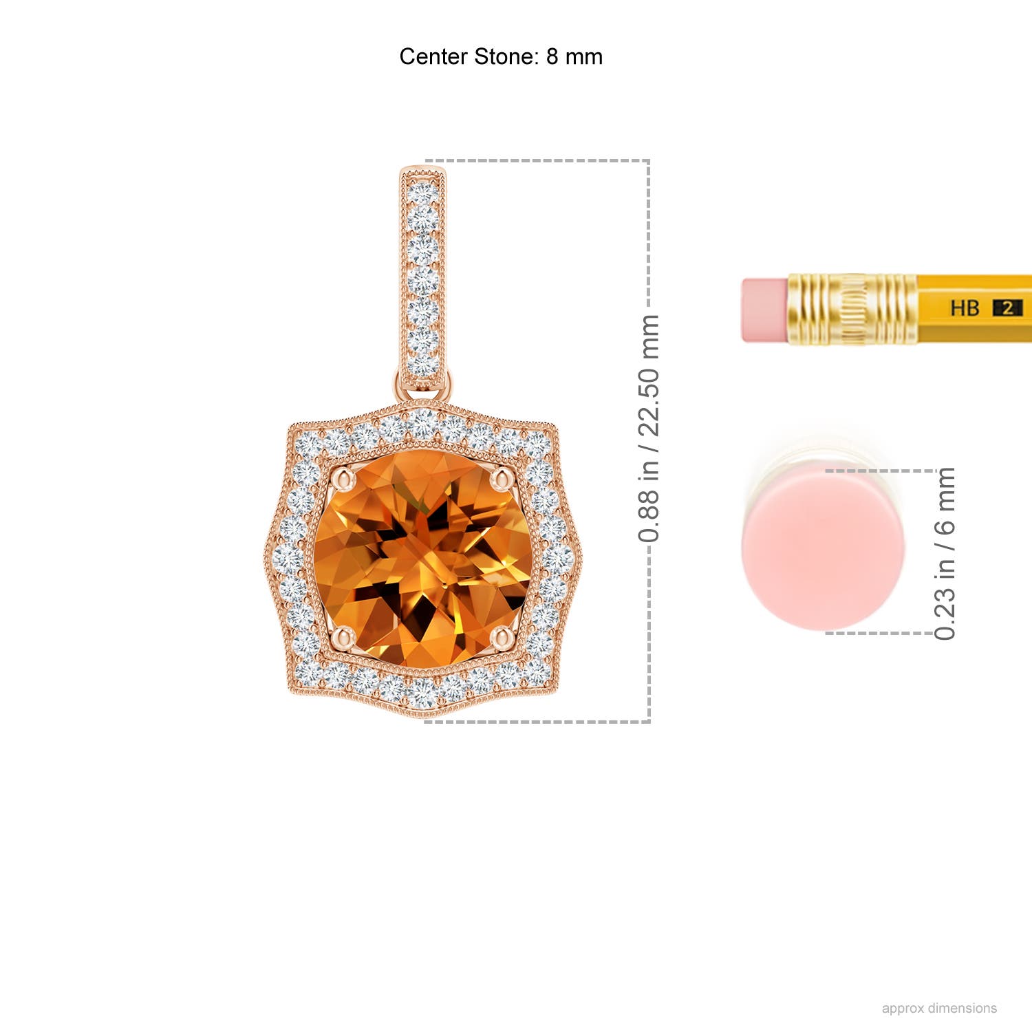 AAAA - Citrine / 2.01 CT / 14 KT Rose Gold