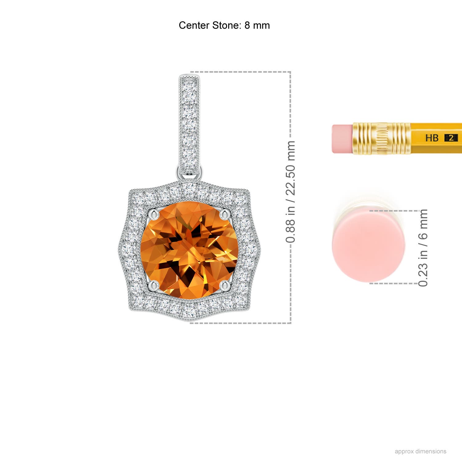 AAAA - Citrine / 2.01 CT / 14 KT White Gold