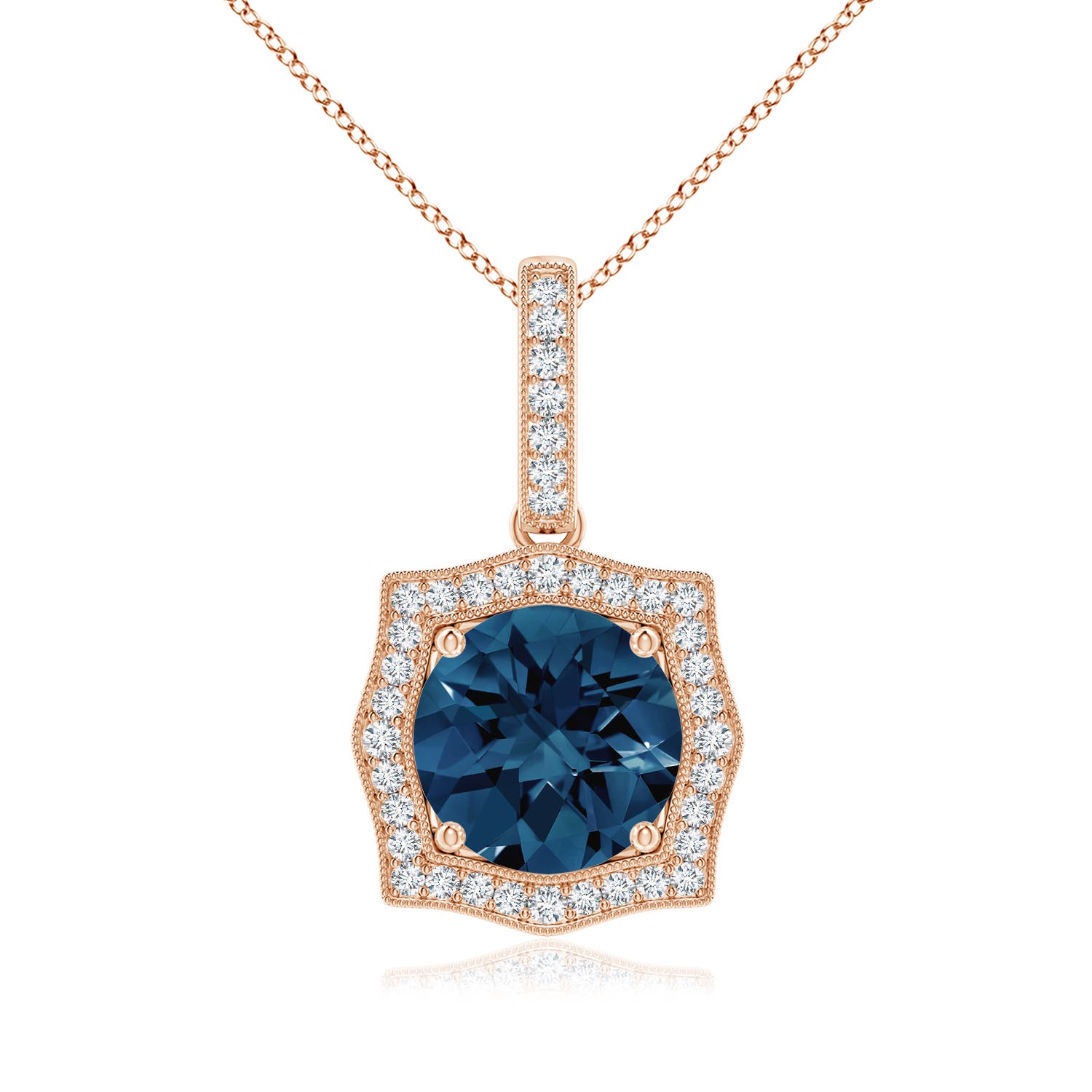 AAAA - London Blue Topaz / 2.31 CT / 14 KT Rose Gold