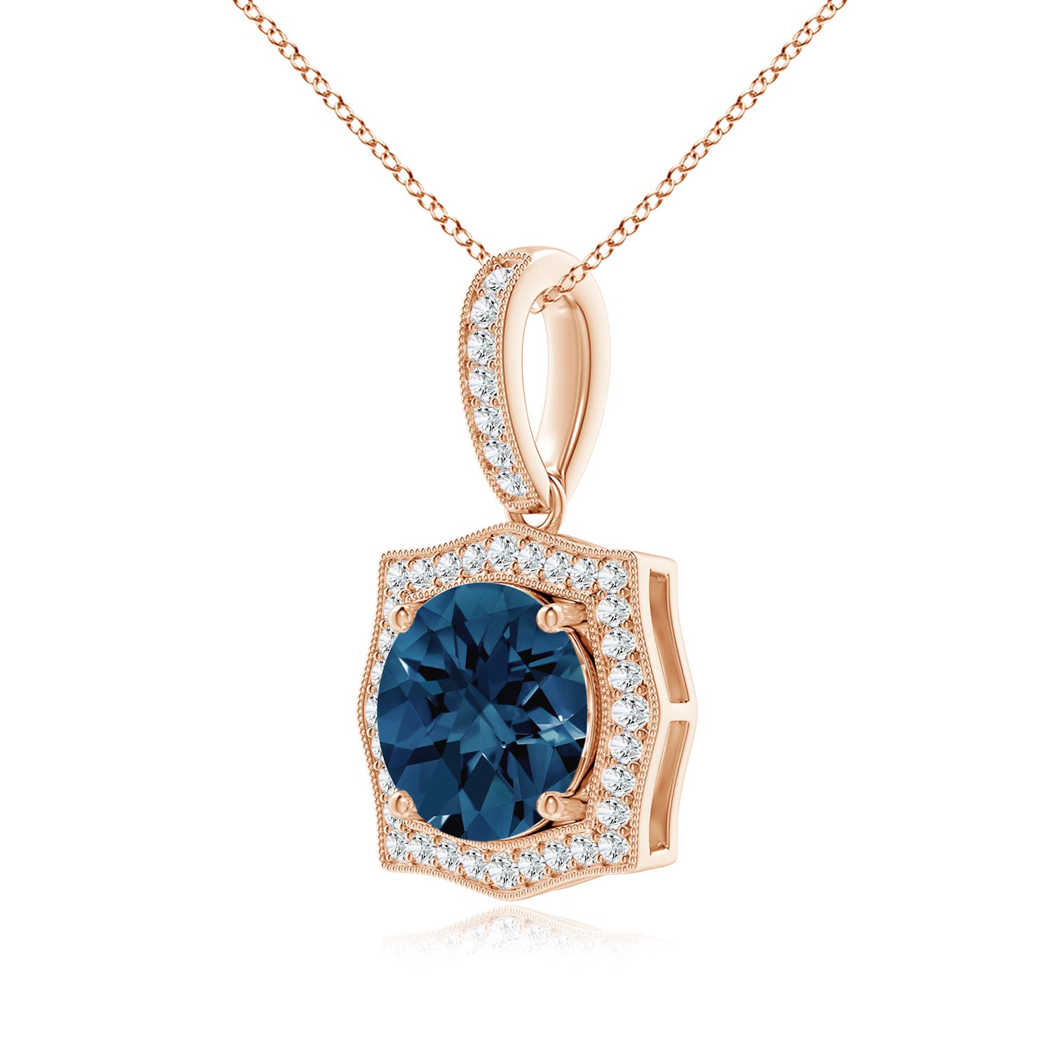 AAAA - London Blue Topaz / 2.31 CT / 14 KT Rose Gold