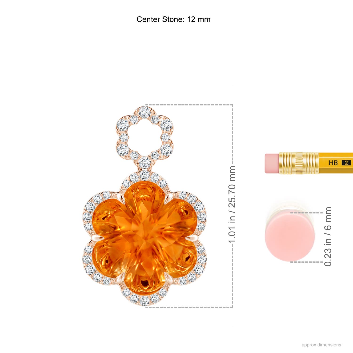 AAAA - Citrine / 7.25 CT / 14 KT Rose Gold