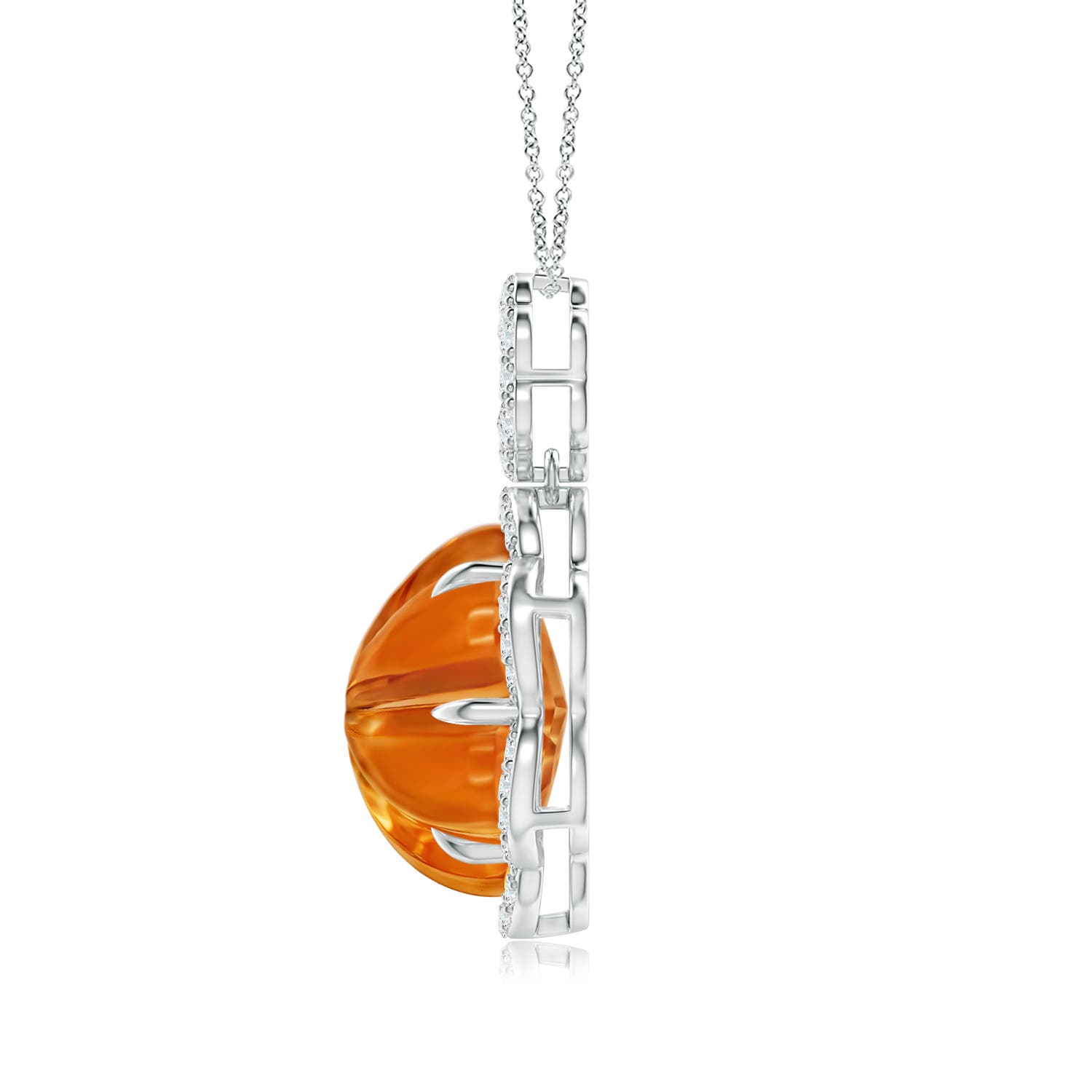 AAAA - Citrine / 7.25 CT / 14 KT White Gold