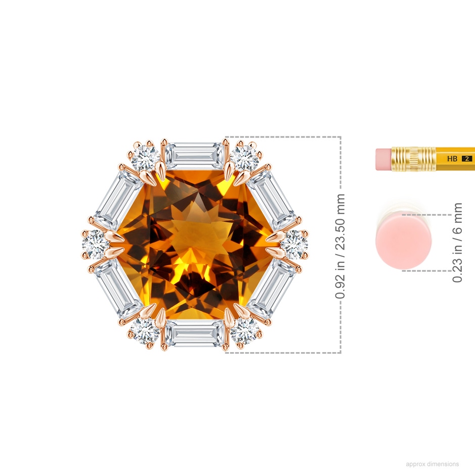 17.21x15.05x10.49mm AAAA FC_SP2338CTD_H-RGE-AAAA-17.21x15.05x10.49 in 18K Rose Gold ruler