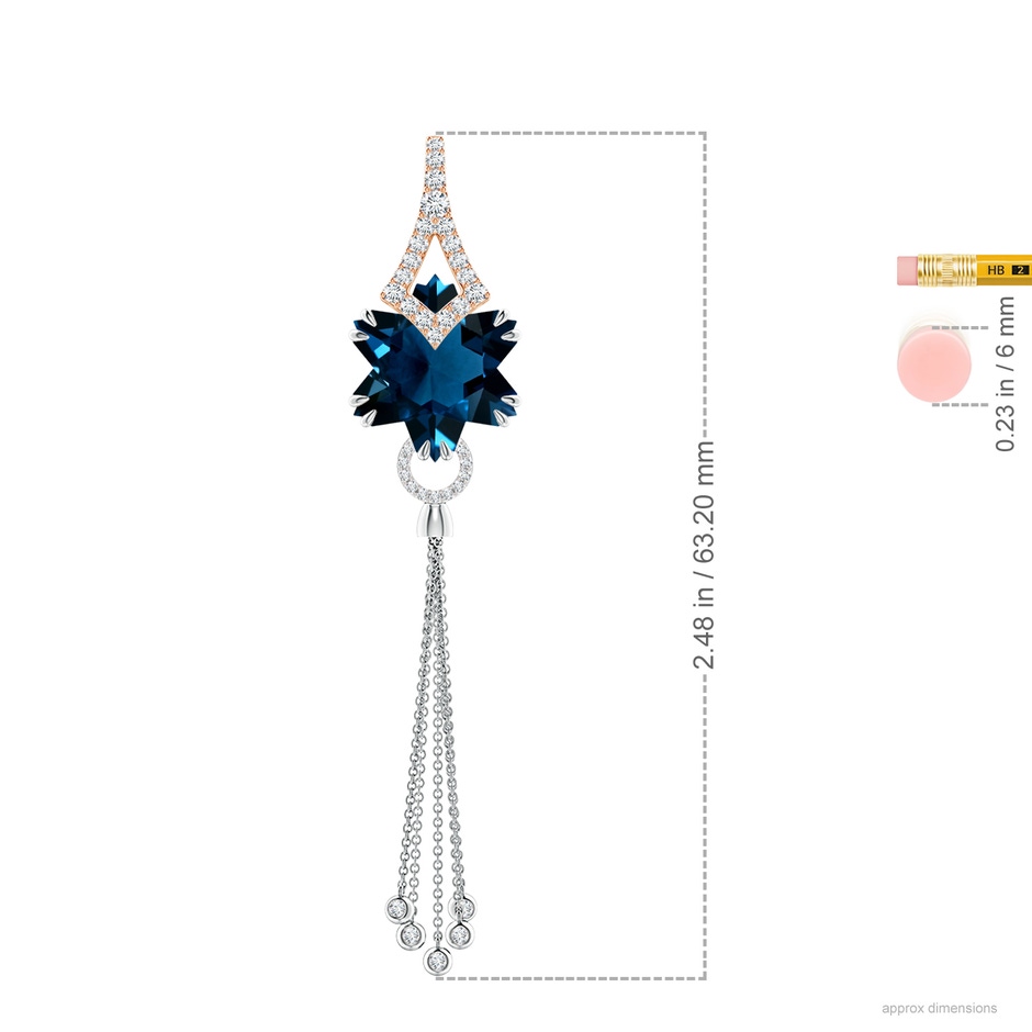 16.06x14.06x8.22mm AAAA FC_SP2339LBTD_H-RWGE-AAAA-16.06x14.06x8.22 in 18K Rose Gold 18K White Gold ruler