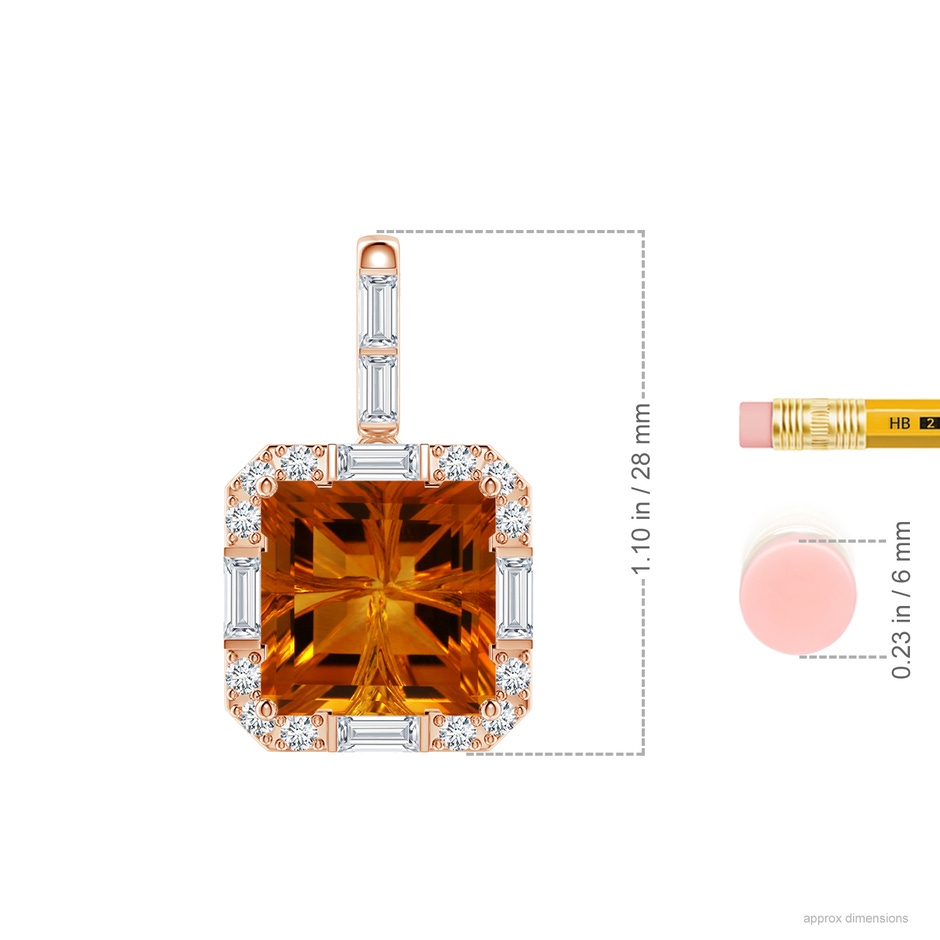 12.16x12.11x7.93mm AAAA FC_SP2340CTD_H-RGE-AAAA-12.16x12.11x7.93 in 18K Rose Gold ruler