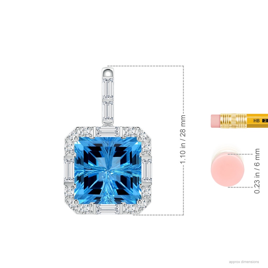 12.16x12.13x8.08mm AAAA FC_SP2340SBTD_H-PT-AAAA-12.16x12.13x8.08 in P950 Platinum ruler