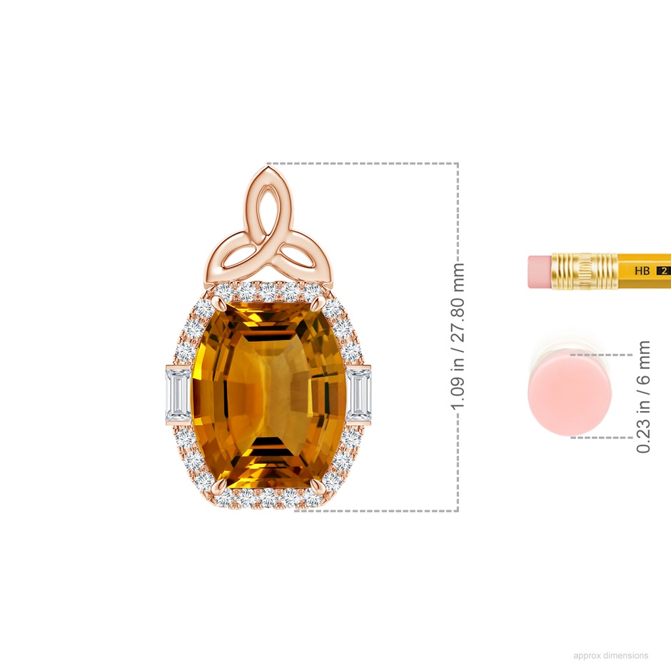 14.04x12.06x8.06mm AAAA FC_SP2342CTD_H-RGE-AAAA-14.04x12.06x8.06 in 18K Rose Gold ruler
