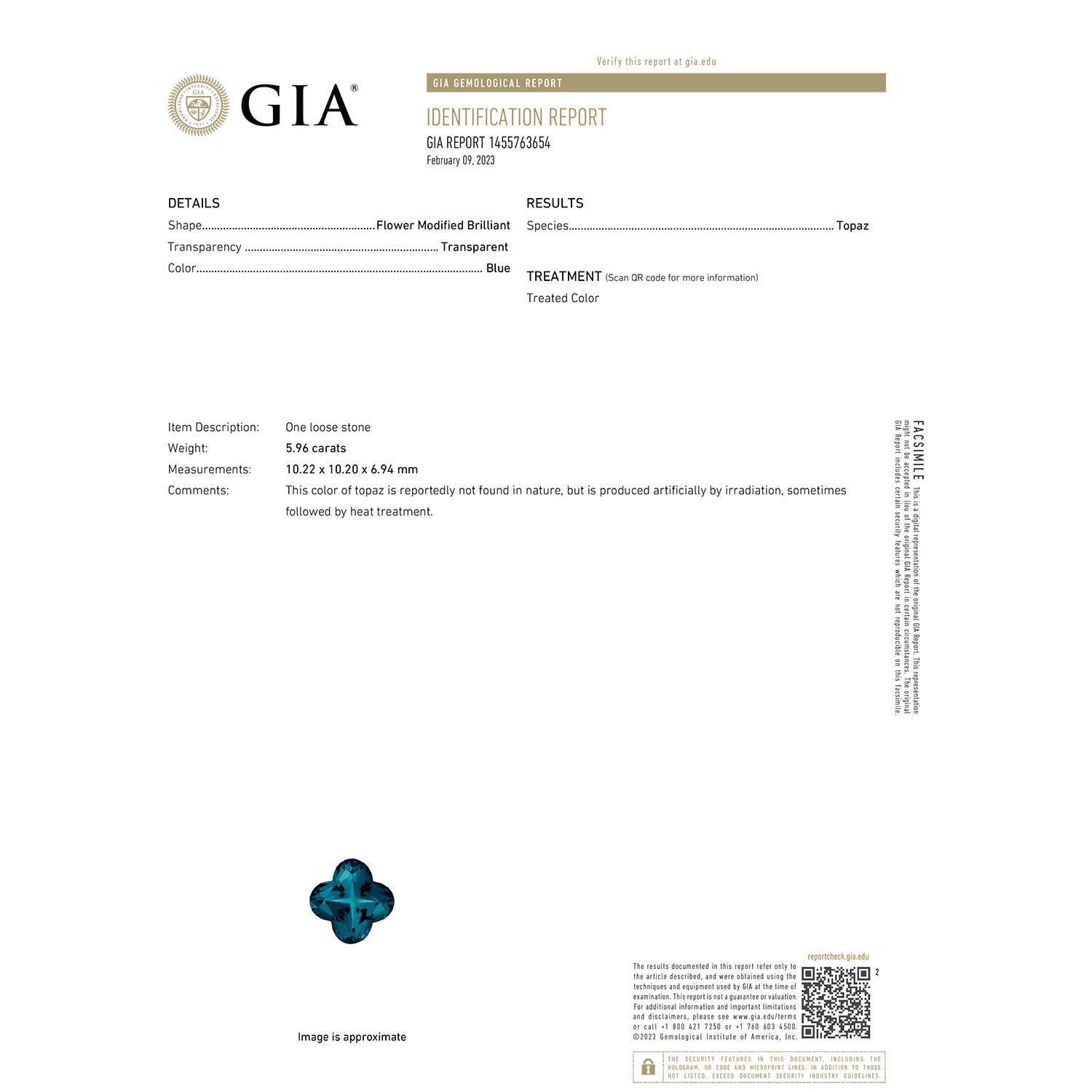 FC_SP2343LBTD_H GIA_Certificate - certificate