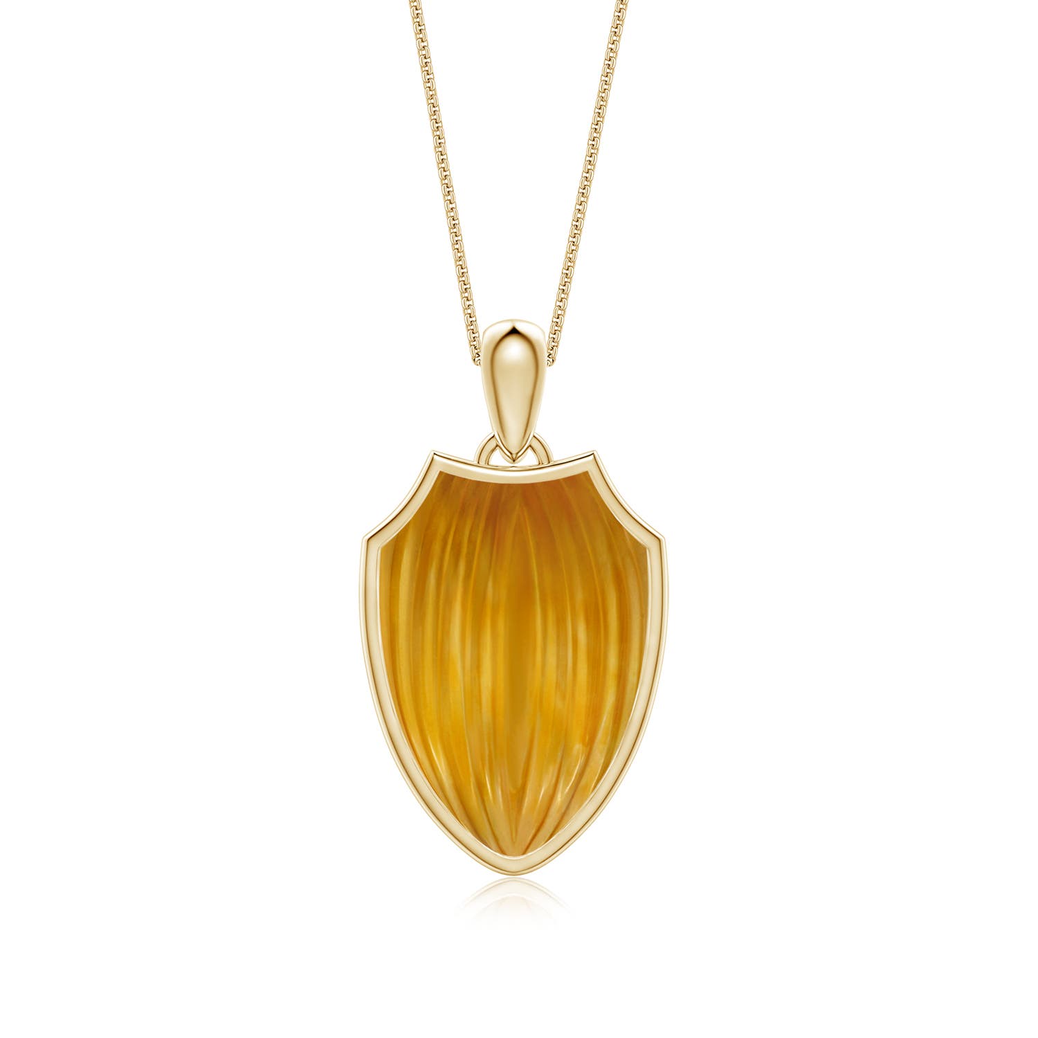 The Heritage Collection Citrine Shield-Shaped Pendant by D.K. Surana