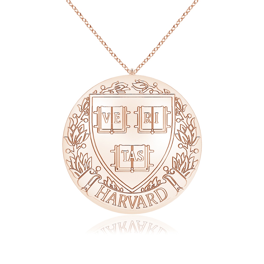 Harvard University Engraved Pendant in Rose Gold