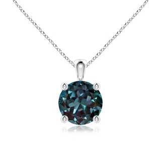 7mm Labgrown Classic Round Lab-Grown Alexandrite Solitaire Pendant in P950 Platinum