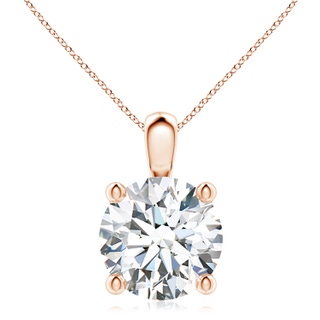 10.1mm FGVS Lab-Grown Classic Round Diamond Solitaire Pendant in Rose Gold