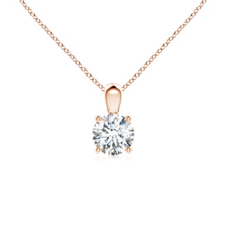 5.1mm FGVS Lab-Grown Classic Round Diamond Solitaire Pendant in 9K Rose Gold