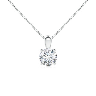 5.1mm FGVS Lab-Grown Classic Round Diamond Solitaire Pendant in S999 Silver