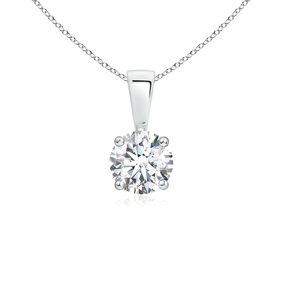 5.1mm FGVS Lab-Grown Classic Round Diamond Solitaire Pendant in S999 Silver 