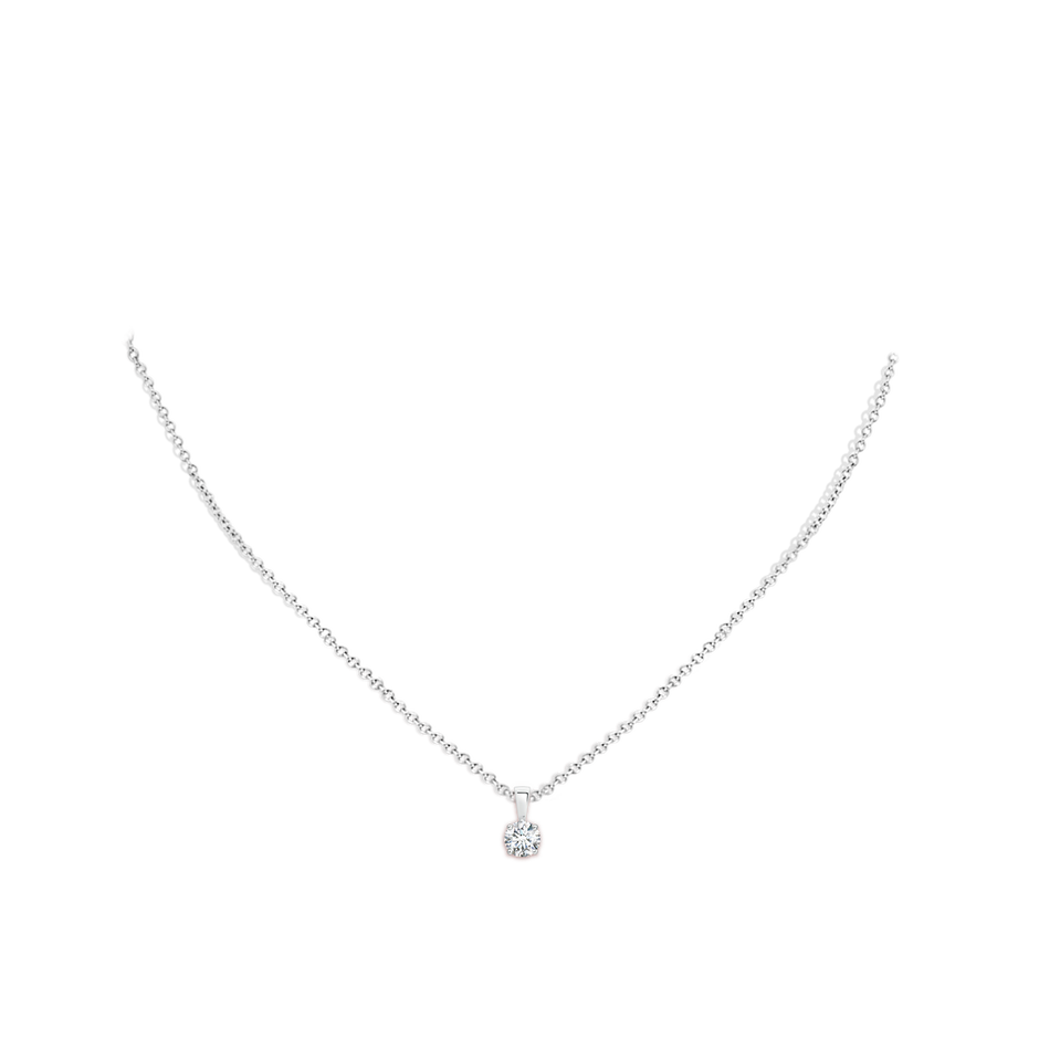 5.1mm FGVS Lab-Grown Classic Round Diamond Solitaire Pendant in S999 Silver pen
